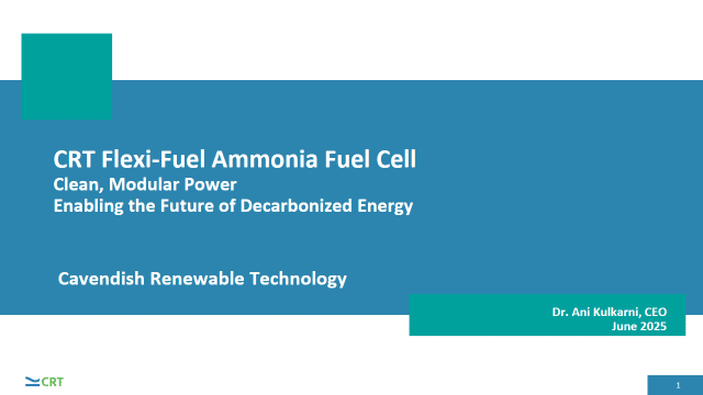 CRT Flexi-Fuel Ammonia Fuel Cell