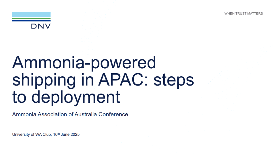 Ammonia-powered shipping in APAC: steps to deployment