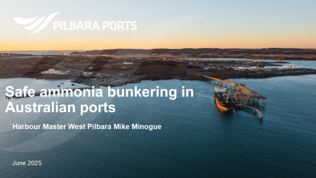Safe ammonia bunkering in Australian ports