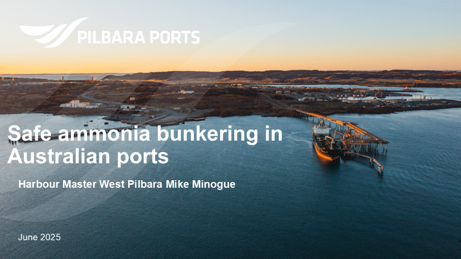 Safe ammonia bunkering in Australian ports