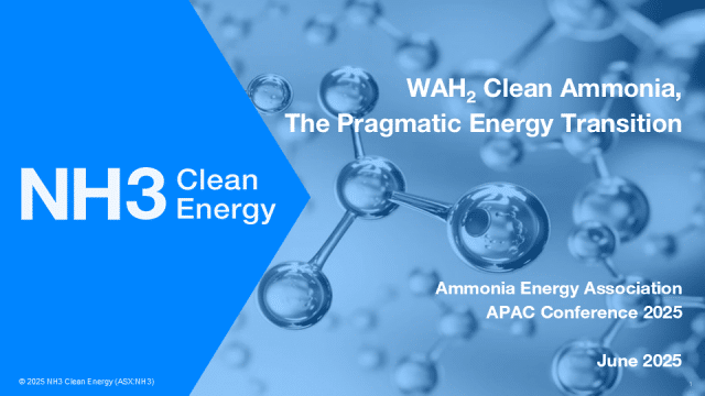 WAH2 Clean Ammonia: the pragmatic energy transition